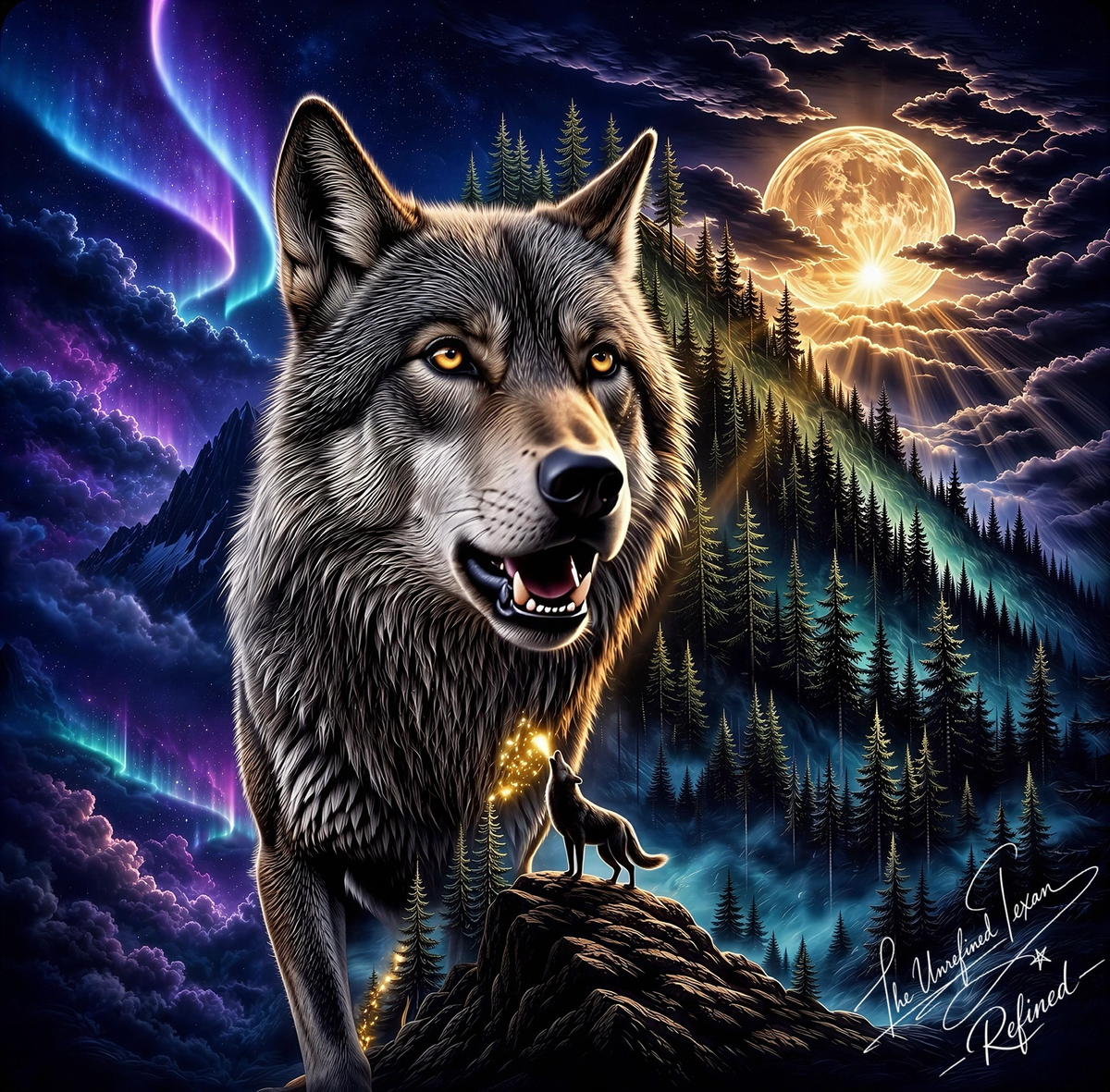 Lunara, Queen of the Moonlit Wild (The Call) | Wolf Fine Art Print