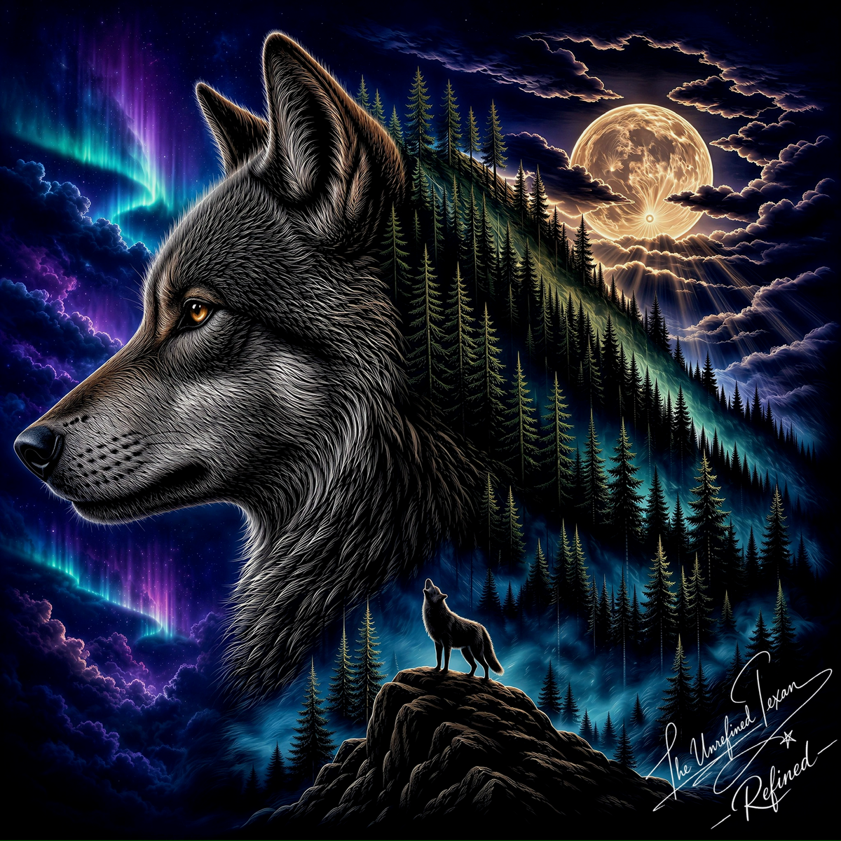 Lunara, Queen of the Moonlit Wild (The Mountain Remembers) | Wolf Fine Art Print