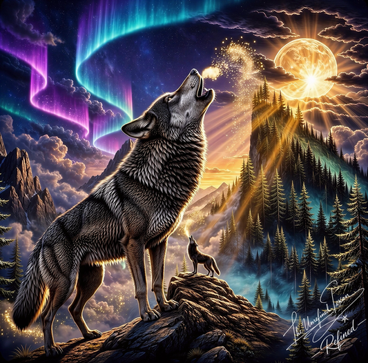 Lunara, Queen of the Moonlit Wild (The Offering) | Wolf Fine Art Print