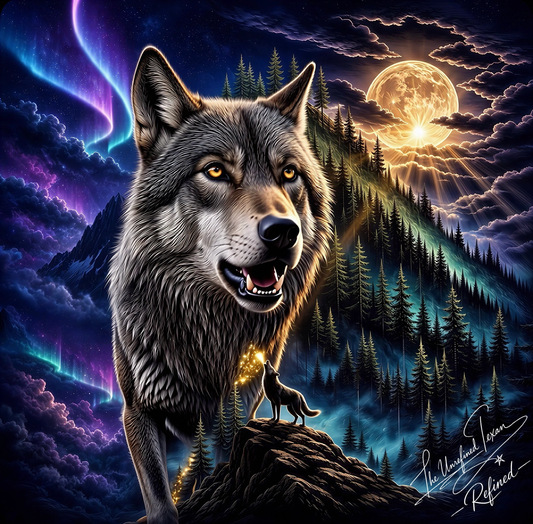 Lunara, Queen of the Moonlit Wild (The Call) | Wolf Fine Art Print